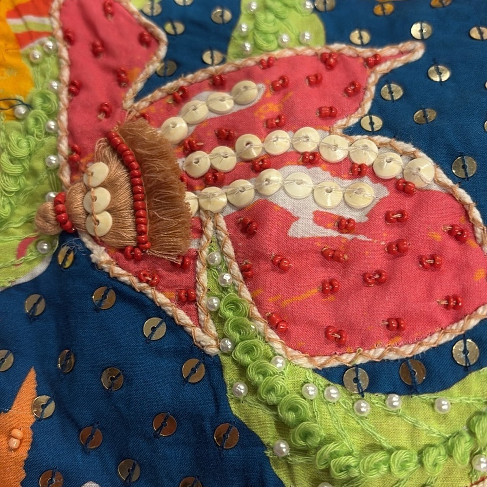 🍀SUPER UNIQUE🍀Anthropologie NWT Verb by Pallavi Singhee  Beaded  Blouse Size S. - Picture 14 of 16